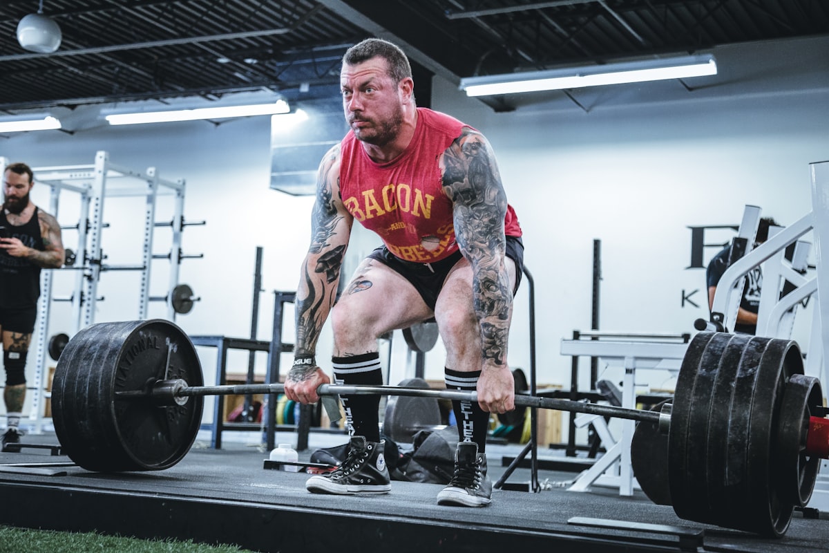 Athlete performing heavy squat with proper form